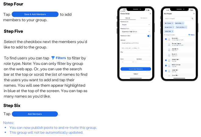 Group Creation Mobile App 2