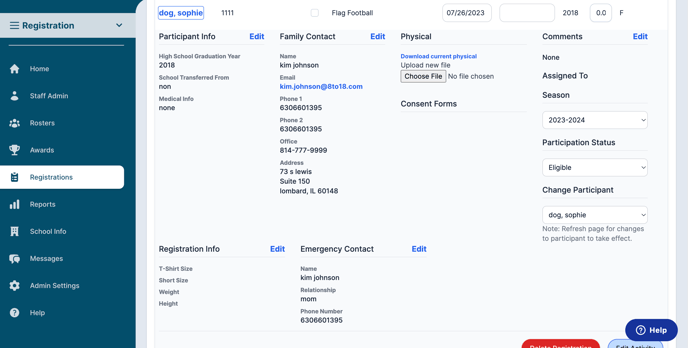 Registration Upload Physical