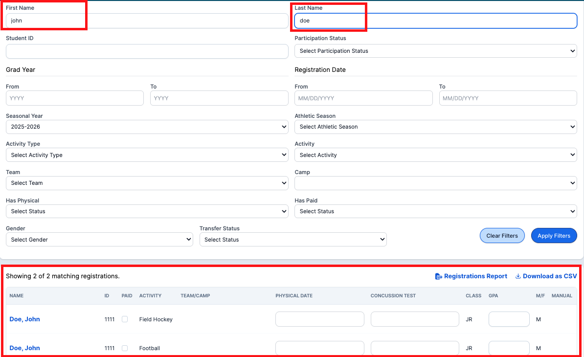 Registor Maintain How to Manage Registrants