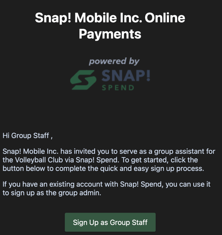 Signing in to Spend as a Group Staff User